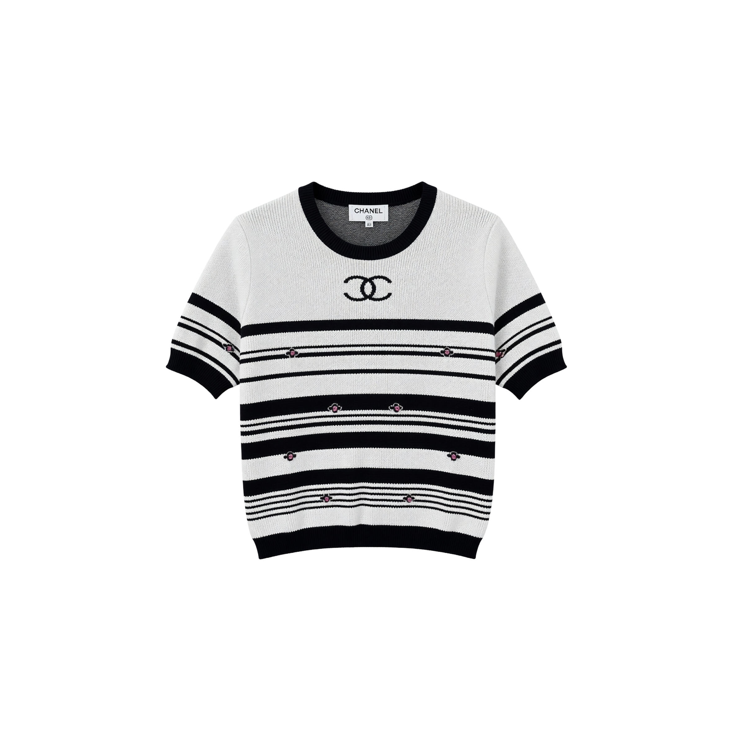 Ch**el striped knit short sleeve